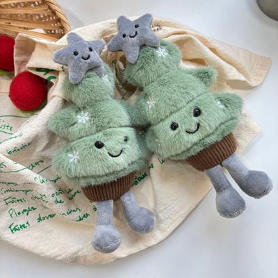 Brinquedo de Pelúcia Árvore de Natal Estrela Fofa - Chaveiro Adorável Boneca Noite de Paz, Enfeite Decorativo para Bolsa, Presente Perfeito para Feriados