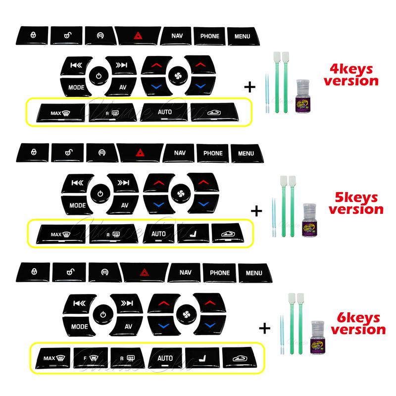 For Jaguar XF Button Covers Black For Jaguar XF X250 Car Parts Accessories Interior Decoration 2012 2013 2014 2015 Heater Switch