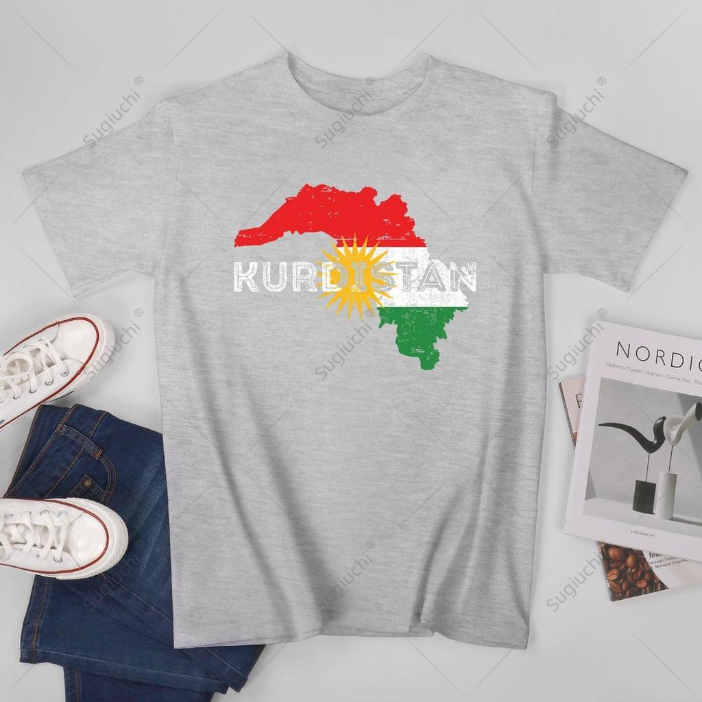 Unisex Kurdish Map And Flag Souvenir Distressed Kurdistan Tshirt Tees T Shirts WoUnisex Boys 100 Cotton TShirt