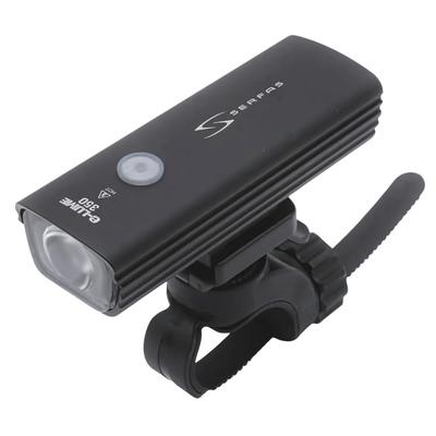SERFAS USL PLUS Bicycle LED USB 350 Black Headlight, Type-C Rechargeable, Lumens,