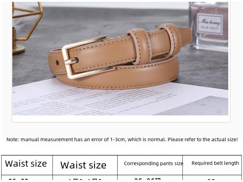 Stylish Women's Black Leather Belt - Versatile, Fashionable, and Decorative for Skirts