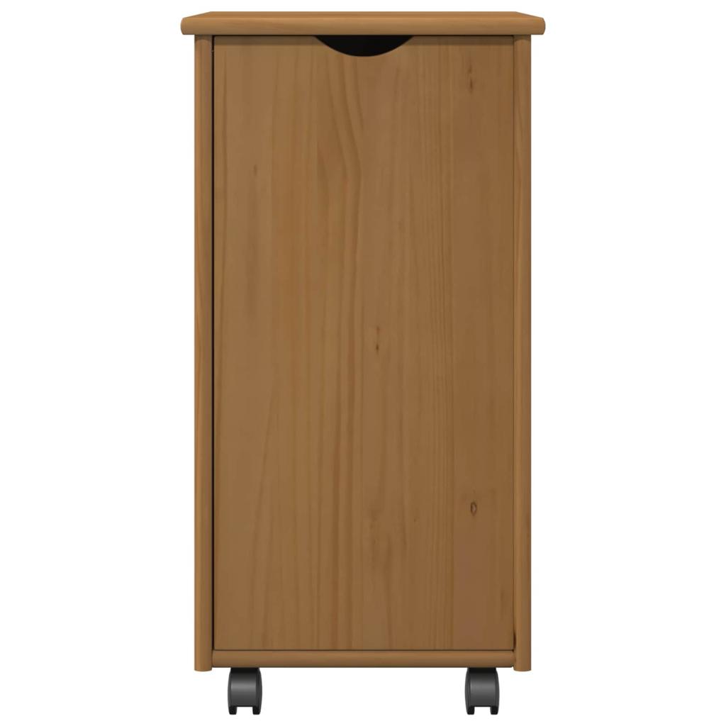 Rollcontainer Honigbraun 34 x 39 x 65,5 cm Massivholz Kiefer