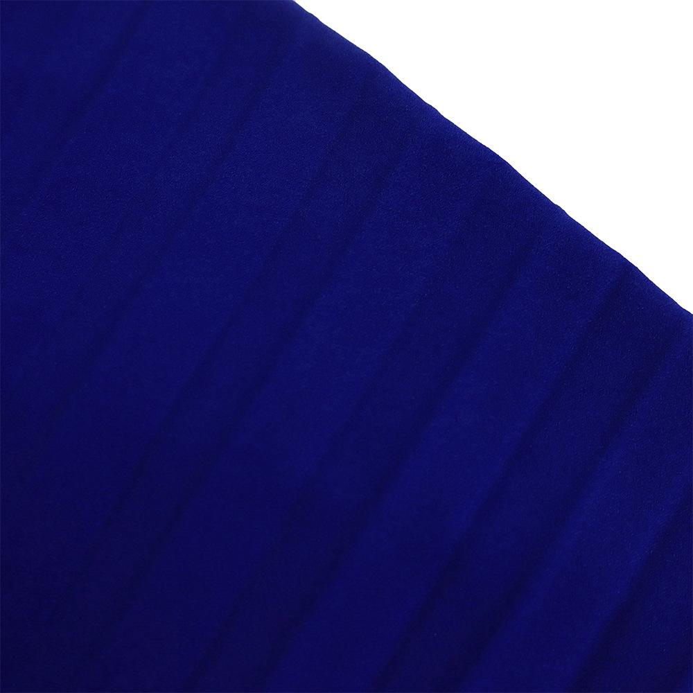 IHUASU Solid Color Print Spring Autumn Women's Autumn Long Sleeve V-neck Fashion Temperament Elegant Pleated Skirt High Waist Dress