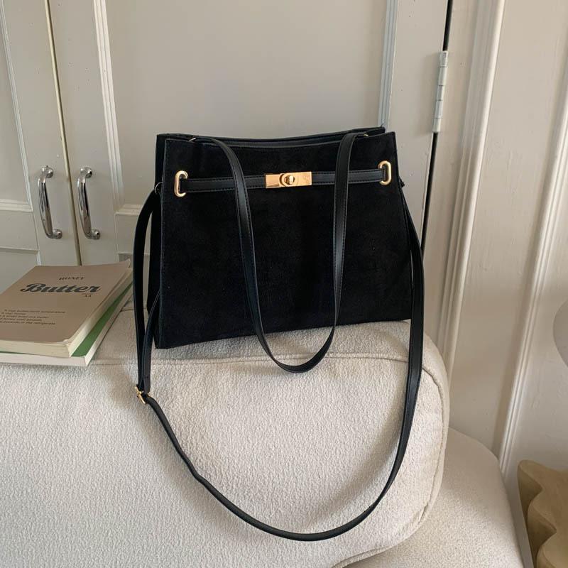 Retro schlichte Wildledertasche Tragetasche Damenmode hochwertig Messenger Bag vielseitige Pendler-Umhängetasche