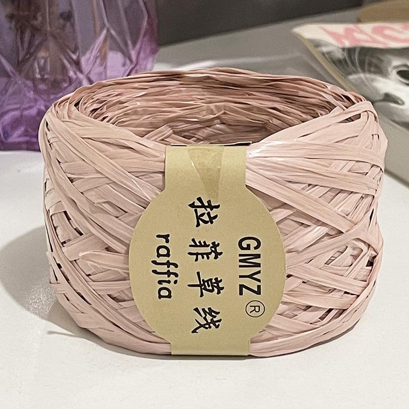 100M/Roll Washable Japanese Plant Raffia Straw Thread Hand-Woven Bag Summer Knitted Hat Hook Crochet Line DIY Eco Friendly