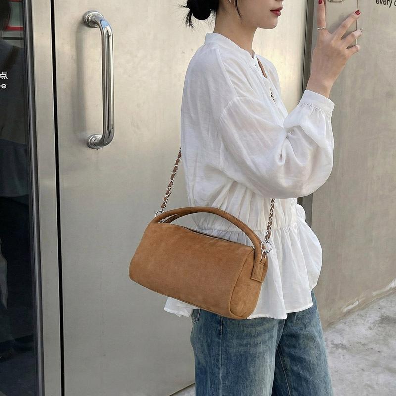 Neue Crossbody-Taschen Weiche Wildleder-Umhängetasche Vintage-Kettenriemen-Geldbörse Damen Lässig Boho-Chic Mode und Vielseitig Pendeltasche
