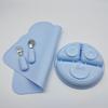 Children's Silicone Dinnerware Set: Large Placemat, Suction Bowl, Stainless Spoon & Fork