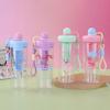 Schattige 750ml Waterbeker met Rietje Cartoon Scheiding Thee/Water Sport Waterfles Lekvrij met Lanyard Vacuümbeker Studentencadeau