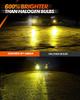 SEALIGHT LED Fog Light Yellow CSP Hour Vehicle Inspection 12V No Modification of HB4/9006 Bulbs, Fog, 8000LM, 30W, Chip, 3000K, 50,000+ Lifespan,