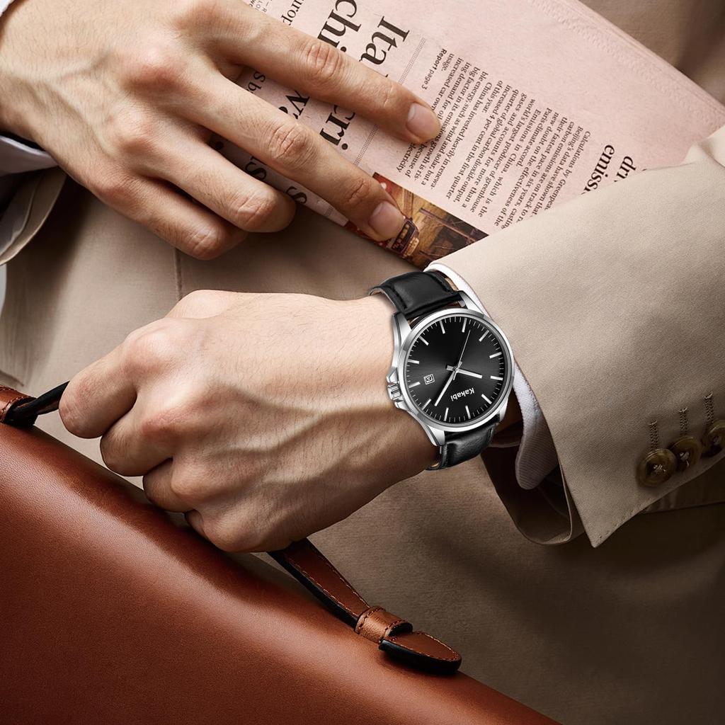 BEN NEVIS Men's Watch Simple Stylish Leather Casual Date Display Waterproof Analog Quartz Fashion Unisex Business Commute Banquet Daily