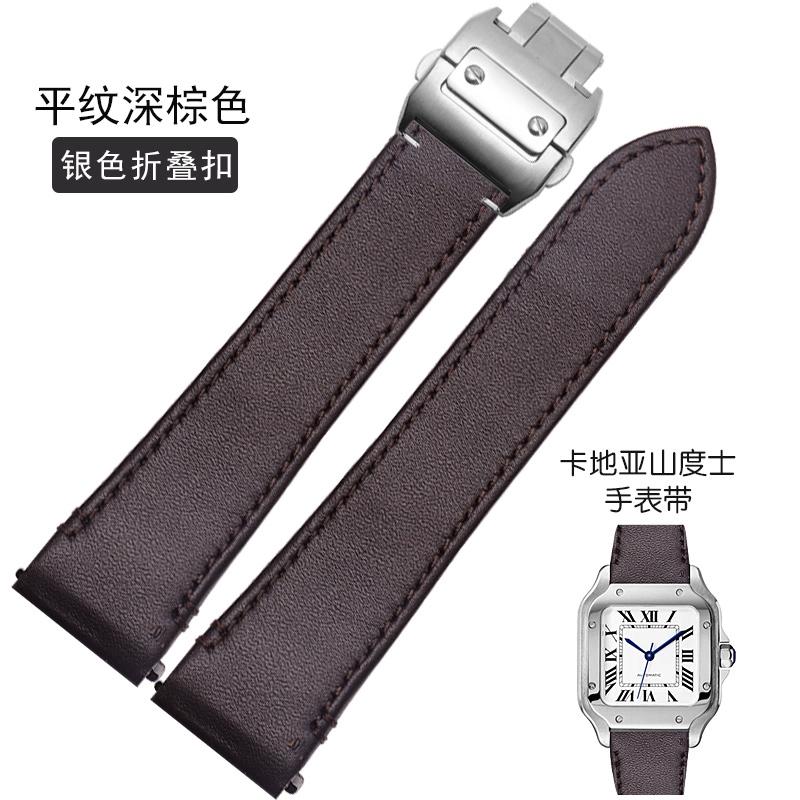 Cinturino per orologio in pelle di mucca di alta qualità Per Cartier Santos WSSA0010 WSSA0018 uomo donna Rilascio rapido Braccialetto in vera pelle 19mm 21mm