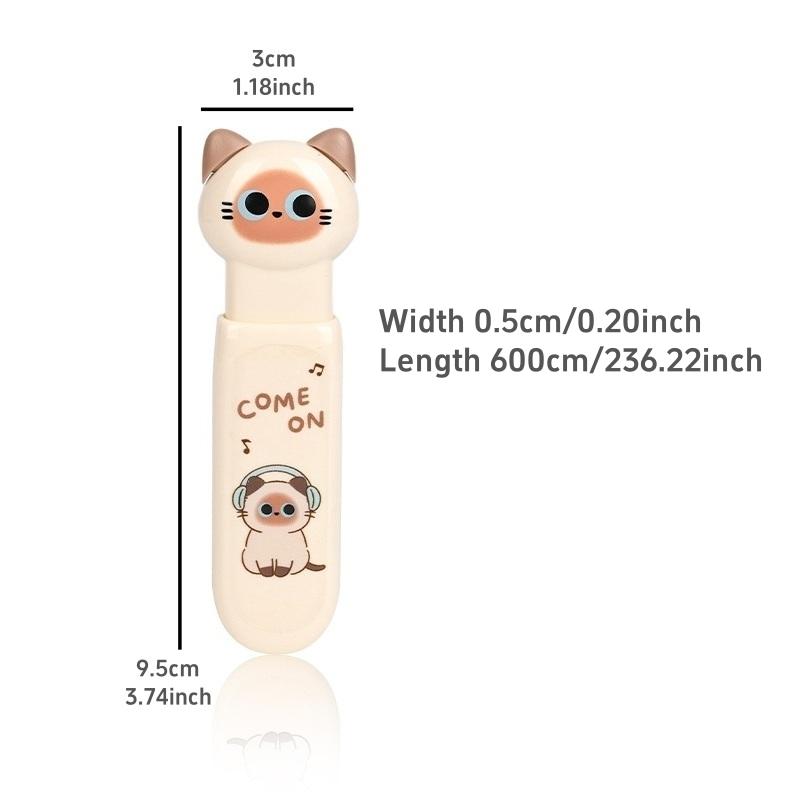 1/4pcs Lovely Cat Correction Tape Cute Cartoon Kitty Press Function Correcting Tapes Office School