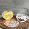 Mother's Day Heart-shaped Ambient Light Silicone Mold Mama Love Mother Portrait Decorative Plaster Drip Mold