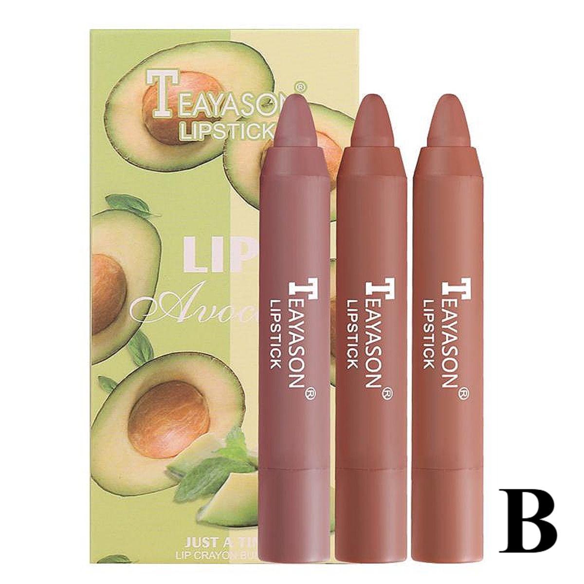 

Макияж Карандаш для губной помады 3 шт. Маленький набор Матовая помада Матовая бархатная воздушная помада Карандаш для губ Косметика