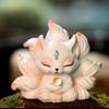 Dashboard Decorations Cute Auspicious Car Figurines Automotive Nine-Tailed Fox Dash Ornaments For Women Girls Vehicle Truck RV