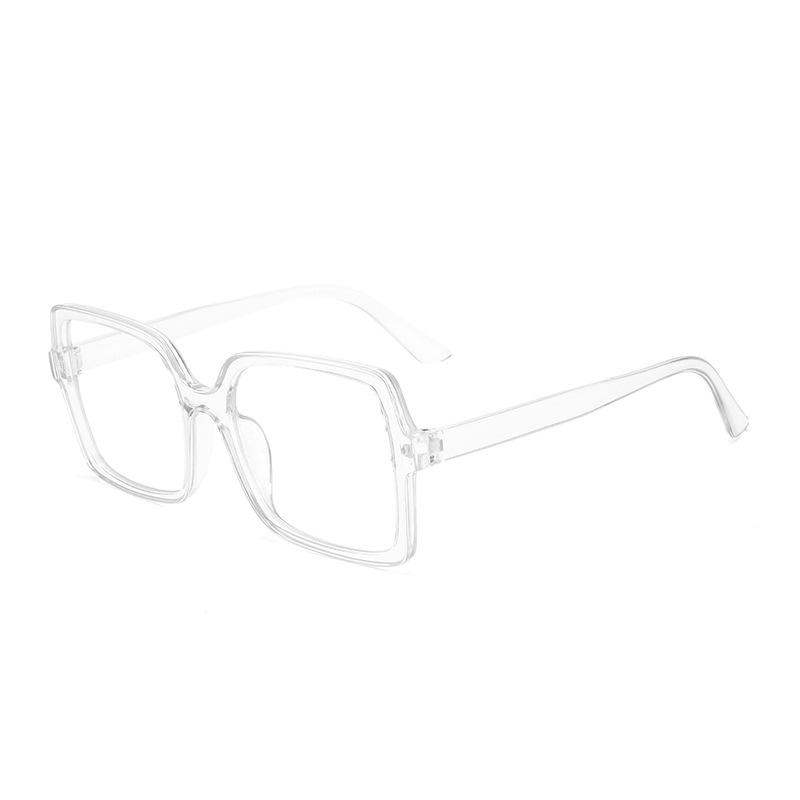 Large Frame Square Ultra-Light Anti-Blue Glasses Fashionable Plain And Thin Flat Glasses Women'S Advanced Flat Glasses