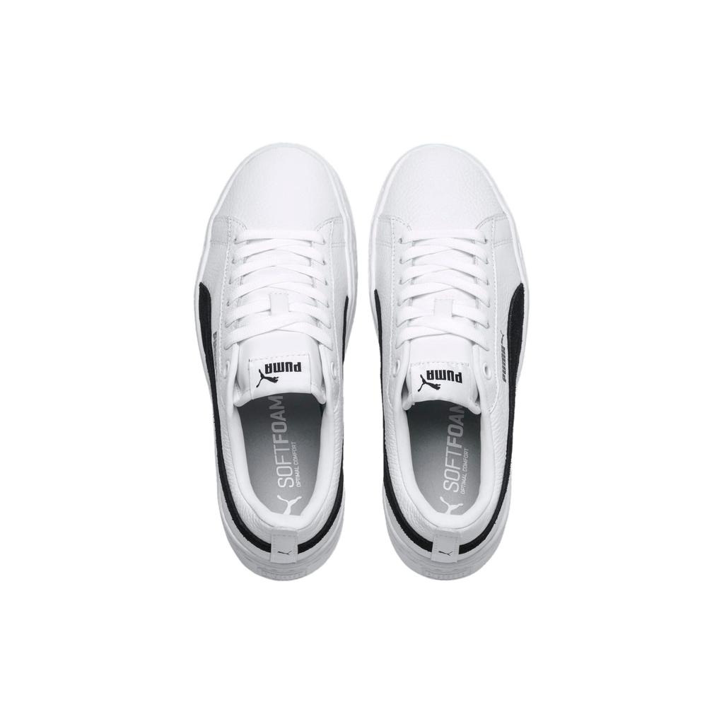 Puma Smash Platform L White Black Women Sneakers 366487-12