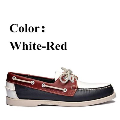 Herren Designer Schuhe Herren Echtleder Docksides Klassische Weiß Rote Bootsschuhe Für Homme Femme X147