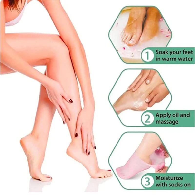 Spa Silicone Socks Moisturizing Gel Socks Exfoliating and Preventing Dryness Cracked Dead Skin Remove Protector Foot Care Tools