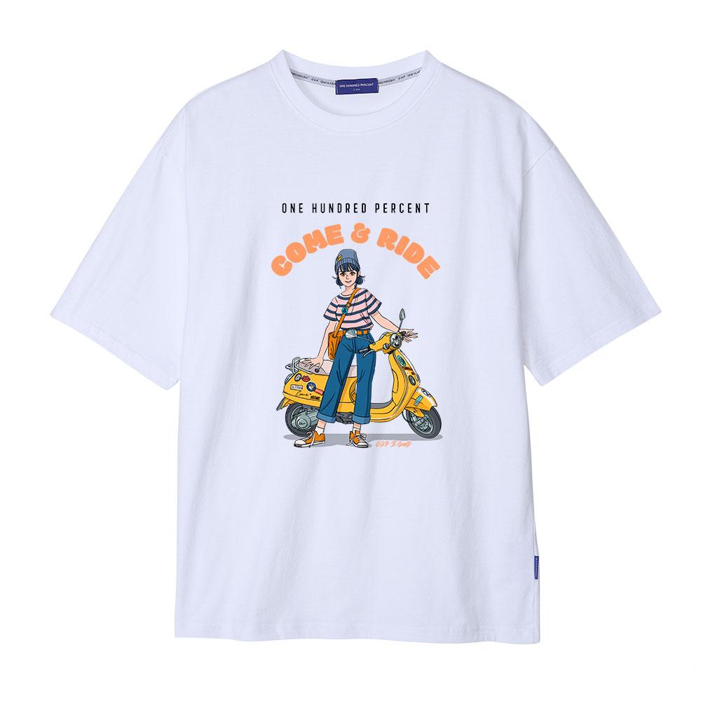 ONEHUNDREDPERCENT FOR WOMAN Ohp X Goodd Shall We Ride Semi-Over Short Sleeve T-Shirt