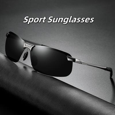 Gafas de Sol Deportivas Fotocromáticas Sin Montura Montura Metálica Vintage Polarizadas Gafas para Conducir Correr Gafas de Sol Antirreflejos Gafas Deportivas