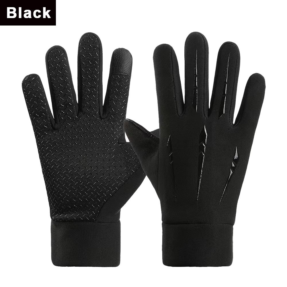 1Pair Winter Waterproof Fishing Men's Gloves Women's Cycling Warm Anti Slip Outdoor Sports Full Finger Touch Screen Gloves