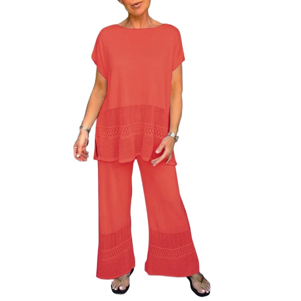 IHUASU Женский повседневный модный костюм из двух частей с открытым верхом — фото 8