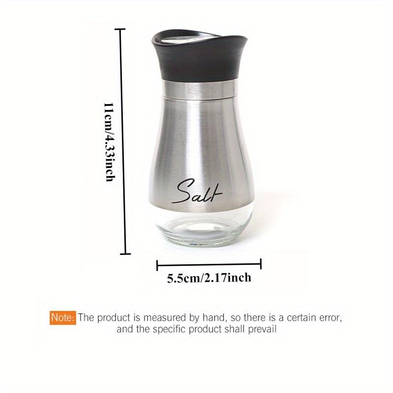 1Set Seasoning Bottles Sealed Glass Spice Bottle Moisture-proof Refillable Salt and Pepper Dispenser Kitchen Cumin Seaoning Can