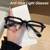 Fashionable Oversized Anti-Blue Light Glasses Street Style Photography Eyewear Unisex Outdoor Sports Comfort Plain Glasses