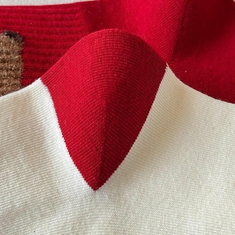 Soft Cartoon Red Socks Elastic Year of The Horse Socks Festive Socks Horse Pattern Socks  Gift