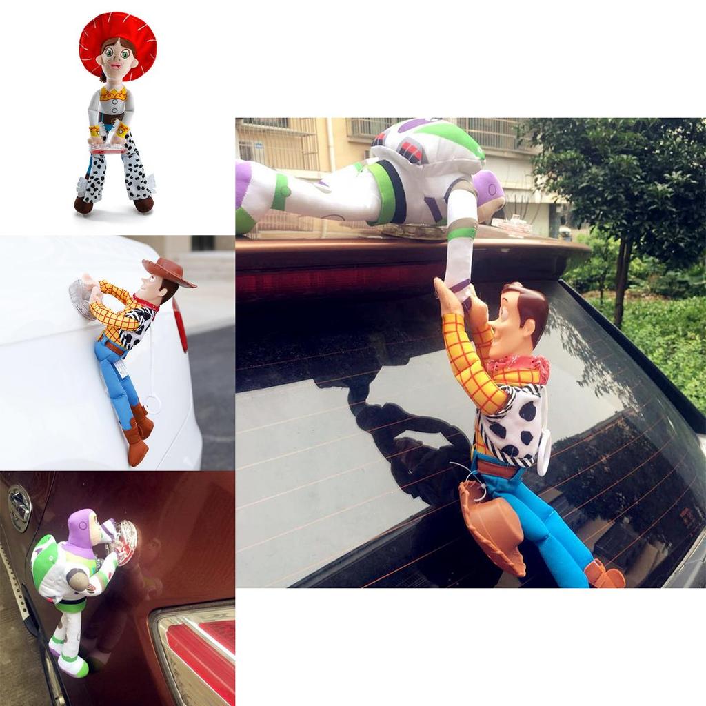 Soft And Adorable Plush Toy Story Woody And Buzz Car Doll Highly Similar To Cartoon Characters Perfect As A Car Pendant