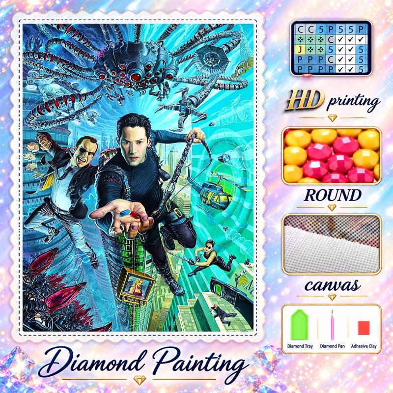 The Matrix Diamond Painting Kit 5D Full Drill DIY Diamond Mosaic Wall Art Home Decor