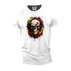 T-shirt Homme Drôle Horreur Crâne Coloré Gouttant Gaming Gym USA Nouveau Cadeau Tee