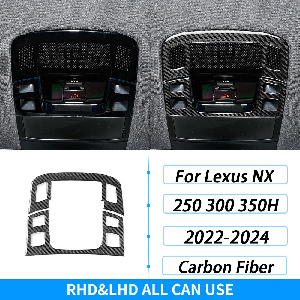 For Lexus NX 250 300 350H 2022-2024 Carbon Fiber Gear Shift Knob Both Side Panel Trim Cover Car Interior Accessories Sticker