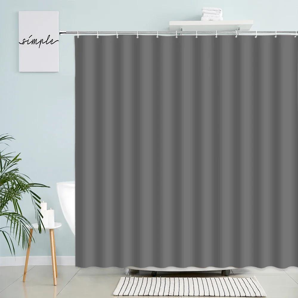 Red Shower Curtains Creative Solid Color Bath Curtain Set Modern Simple Fabric Bathroom Decoration Home Background Wall Hanging