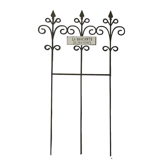Vintage Iron Garden Fence Stake, Decorative Flower Bed Edging Landscape Border, Outdoor Yard Lawn Mini Fence Stake