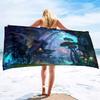 Mushroom Beach Towel Oversized, Colorful Funny Fairy Tale Bath Towels,Soft Water Absorpt Bath Towels for Bathroom,Swimming Pool