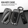 AHM1 Zinc Alloy Leather Car Remote Key Case Cover Shell For KIA Niro Sportage R Soul Ceed GT Stinger Sorento Cerato Forte Telluride