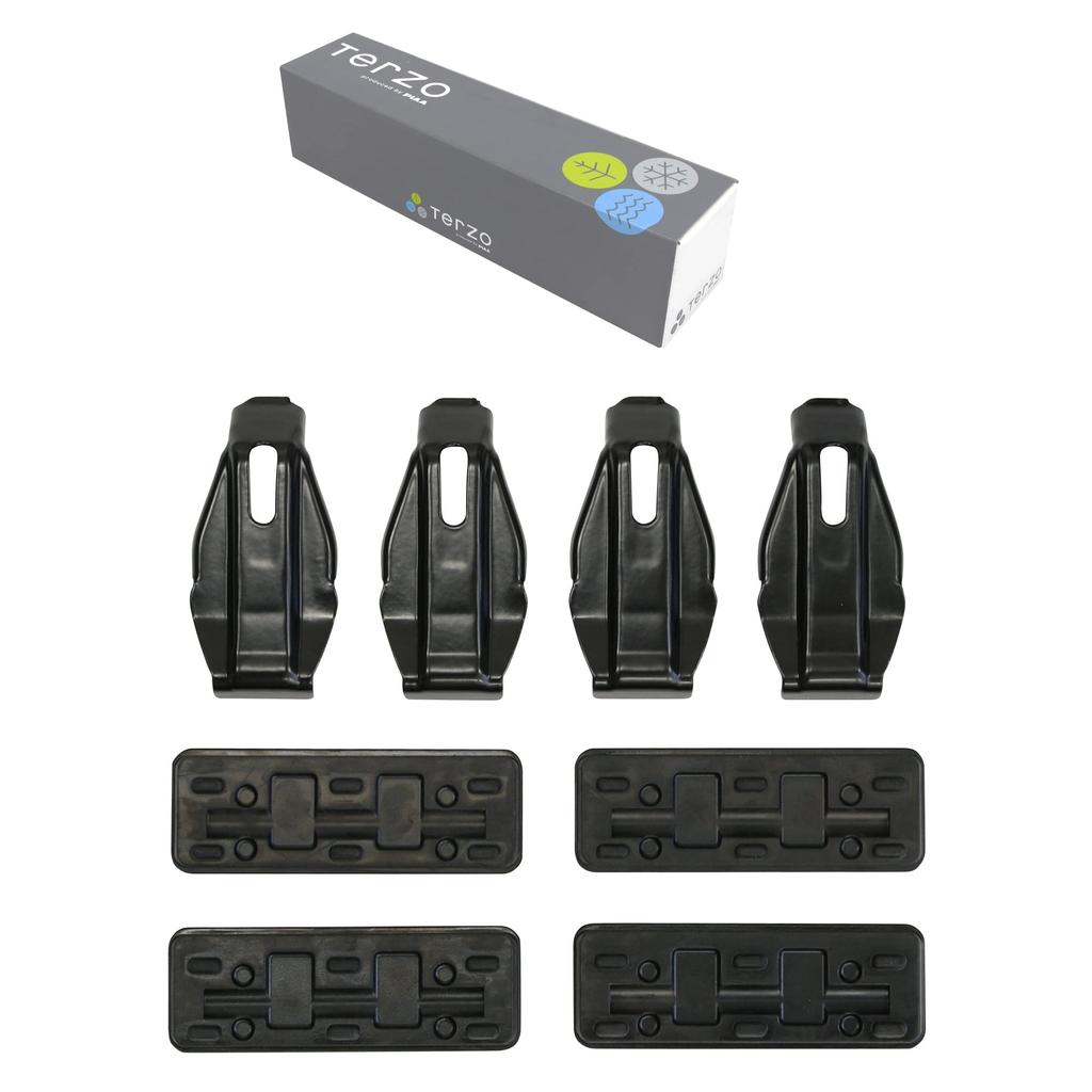 Terzo Carrier Set of for Toyota Voxy and Vellfire EH369 (by PIAA) Roof/Base Holders, 4, Black, Noah, (ZRR7#), Alphard, (AGH3#),