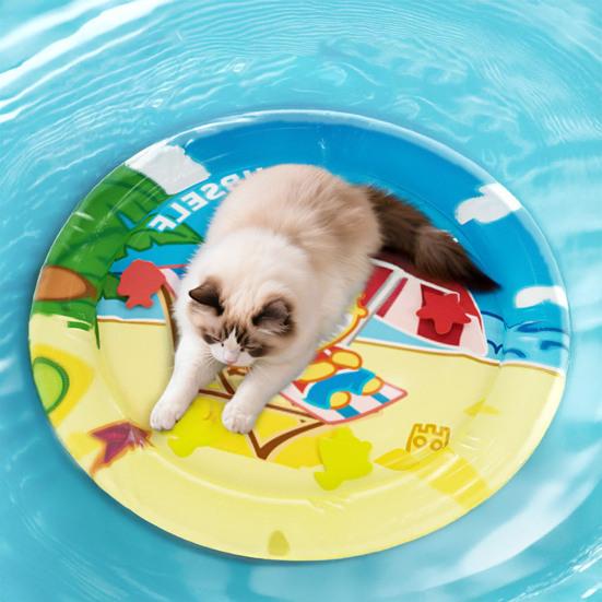 Pet Cooling Water Pad, Waterproof Inflatable Water Mattress, with Heightened Pillow And Large Space Sensory Mat, for Cats And Dogs Summer