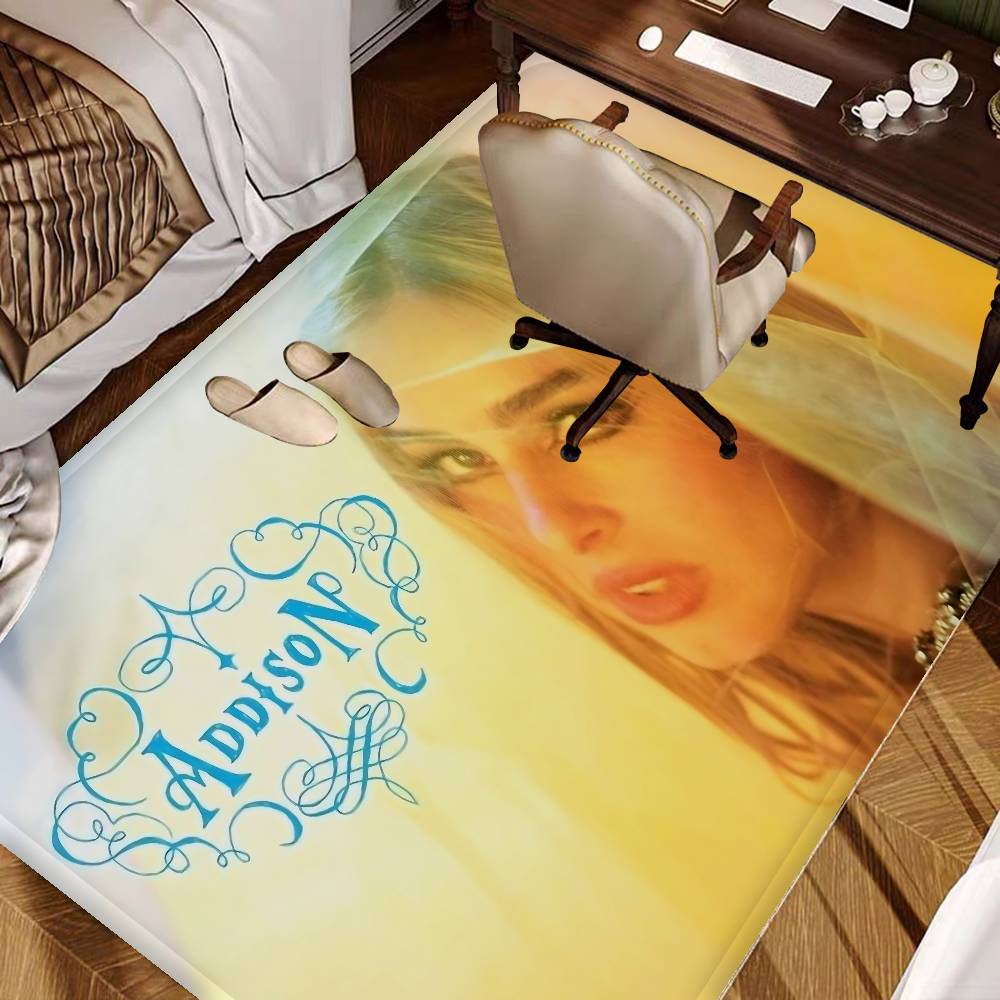 Singer A-Addison Rae Floor Mat INS Style Soft Bedroom Floor House Laundry Room Mat Anti-skid Household Carpets