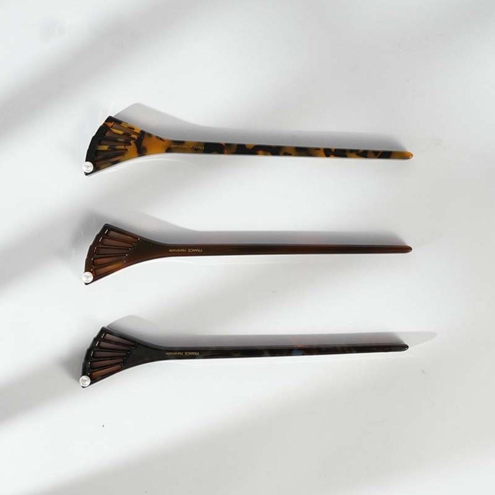 Modern Hanfu Style Acetate Hair Forks Headwear Fan-Shaped Hair Pin Acetic Acid Hair Stick  Girls