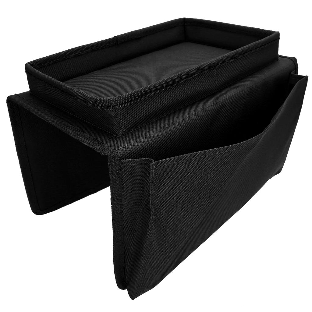 4 Pockets Sofa Armrest TV Remote Control Organizer Armchair Couch Bag with Cup Holder Tray