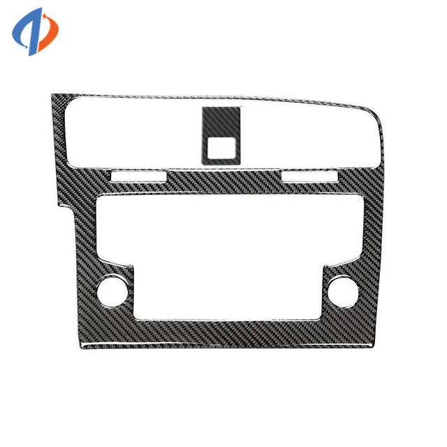 

Для Volkswagen Golf 7 VW Gti Mk7 2014-автомобильные аксессуары, внутренняя наклейка из настоящего углеродного волокна, центральная консоль, GPS B