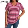 Camicette e Camicie Casual alla Moda da Donna JPNTKY con Scollo a V e Maniche Corte