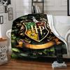 1pc Hogwarts Crest Flannel Blanket [Cozy Throw Blanket] For Sofa, Bed, Travel, Camping, Livingroom, Office, Couch, Chair, And Bed