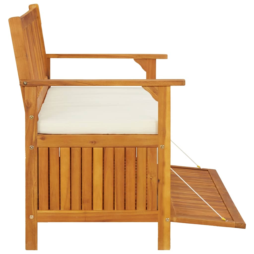 vidaXL Garten Aufbewahrungsbank Akazienholz Massiv 120 x 63 x 84 cm