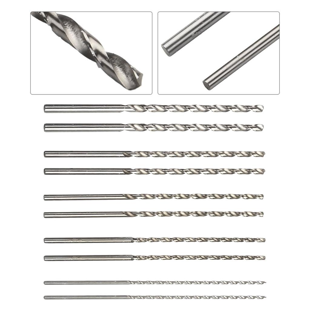10Pcs Extra Long HSS High Speed Steel Drill Bit Set 2mm 3mm 3.5mm 4mm 5mm Bits Twist Drill Power Tool Accessories