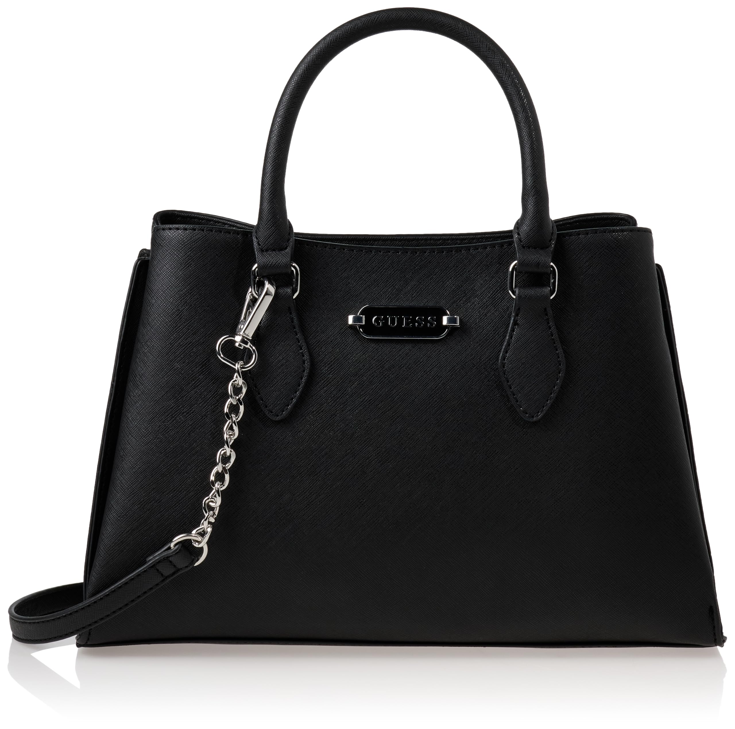 

GUESS Glenmont Satchel Handbag in One Glenmont Satchel Women s Black, Black/White, Size,