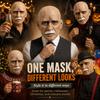 Realistyczna lateksowa maska na całą głowę z brodą dla mężczyzn Kostium na Halloween Impreza Rekwizyt Cosplay Starca Nakrycie głowy